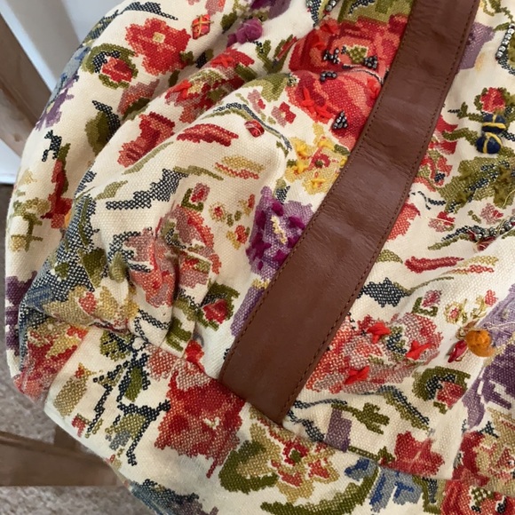 Anthropologie | Embroidered Floral Antique Vintage inspired purse bag satchel - Picture 7 of 7
